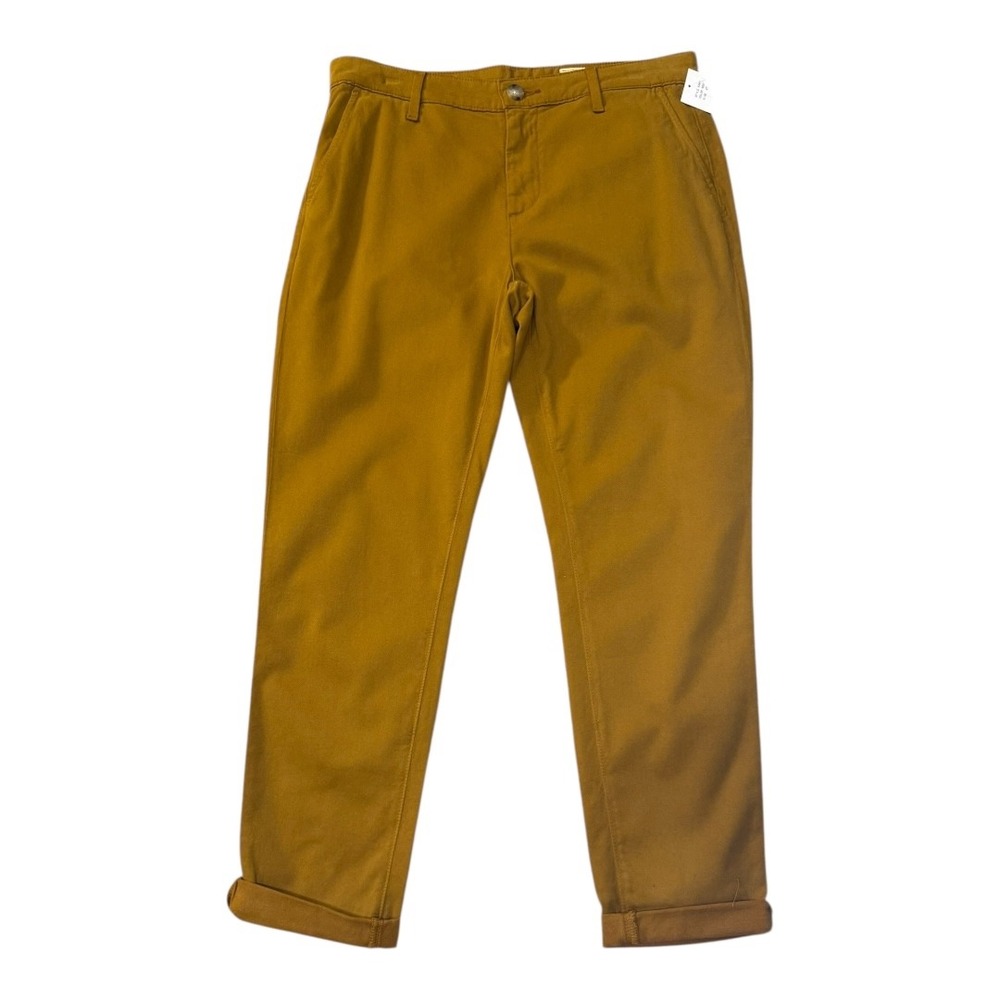 AG Adriano Goldschmied The Caden Tailored Trouser Gold Mustard Pants Size 4 (27)